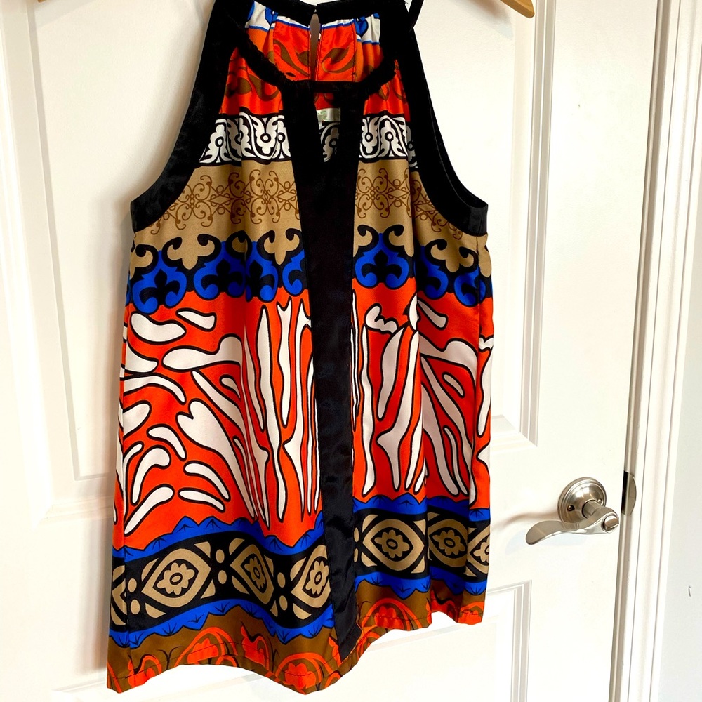 Jade multicolor sleeveless halter-neck tunic, size M - Picture 4 of 11